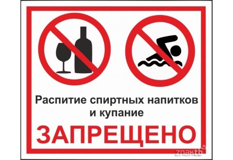 Алкоголь и отдых на воде несовместимы!