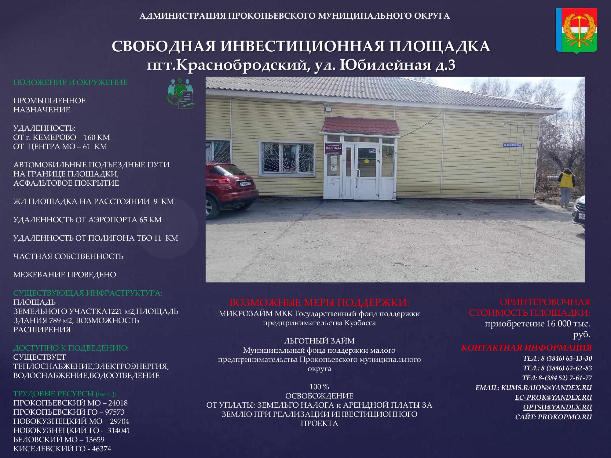 Свободные инвестиционные площадки